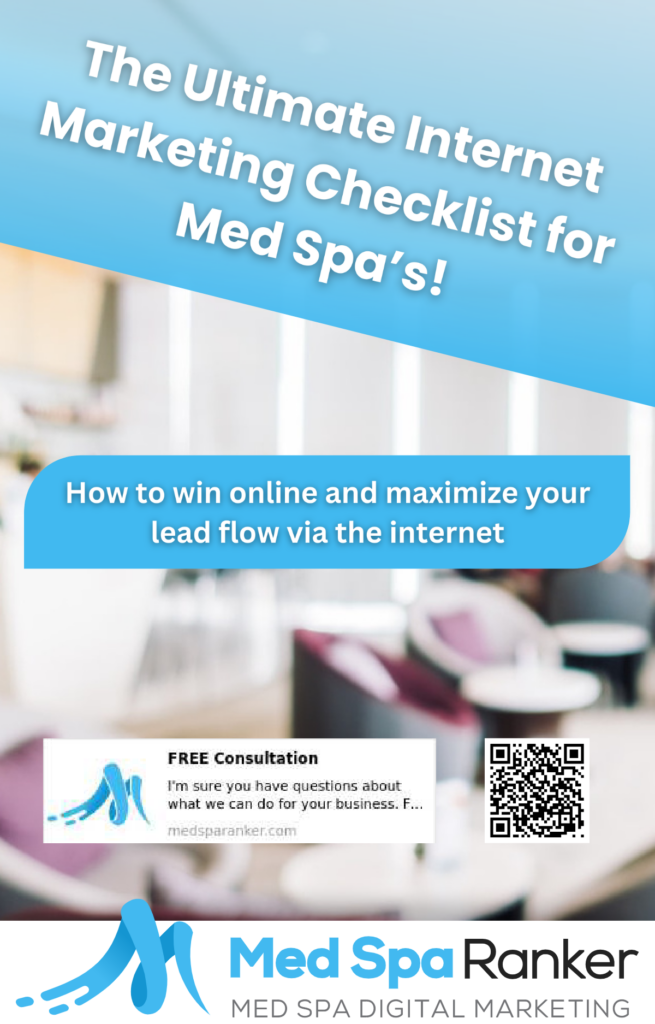 Med Spa Internet Marketing Checklist Flyer with QR Code